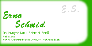 erno schmid business card